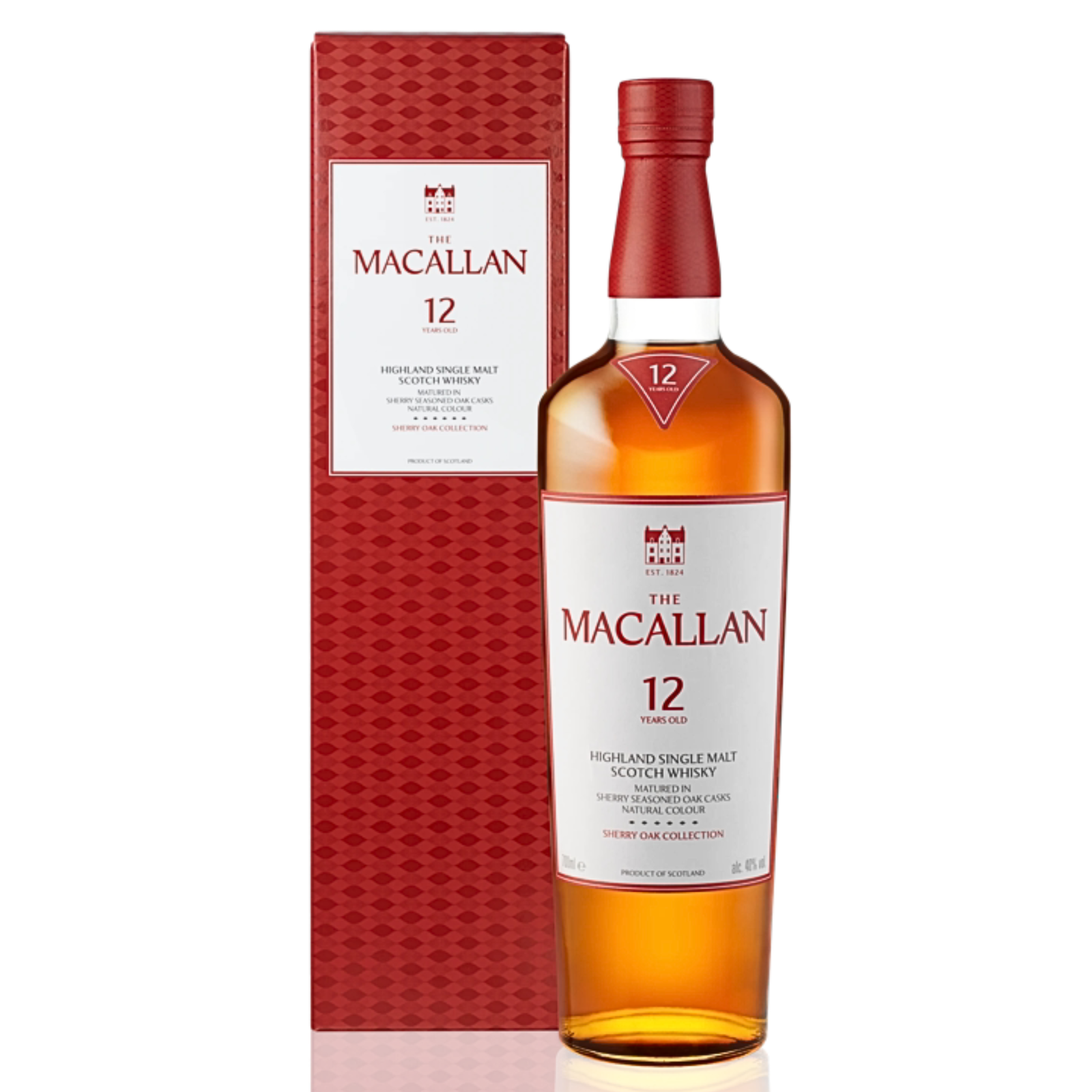 Macallan 12 Years Old Scotch Whisky Sherry Oak w/Box