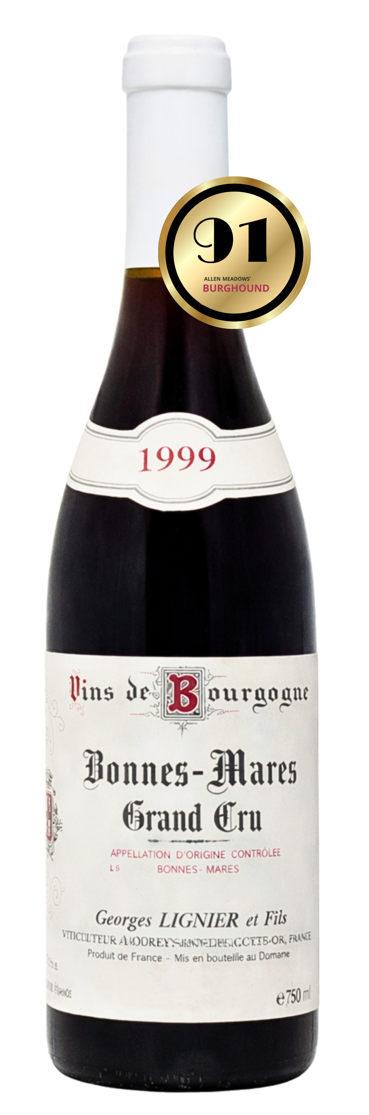 Domaine Georges Lignier & Fils Bonnes-Mares Grand Cru 1999 (Allen Meadows:91)