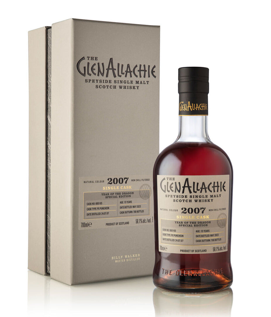 The GlenAllachie Year of Dragon Edition 2007 Pedro Ximénez puncheon 15 Year Old Single Cask Whisky 58.1%