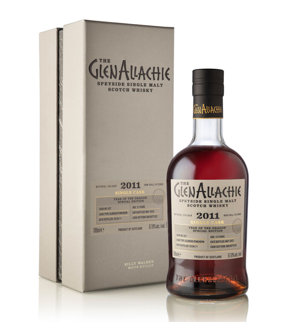 The GlenAllachie Year of Dragon Edition 2011 Oloroso Puncheon 12 Year Old Single Cask Whisky 57.8%