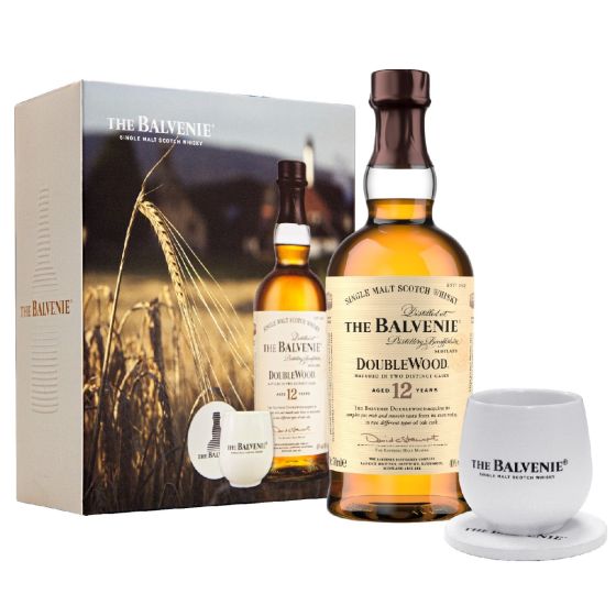 The Balvenie DoubleWood 12 Years Single Malt Scotch Whisky with Tea Cup Gift Set