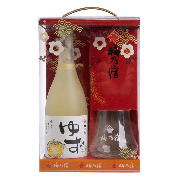 Umenoyado Yuzu Shu Gift Box with glass 梅乃宿 柚子酒 禮盒套裝 連杯