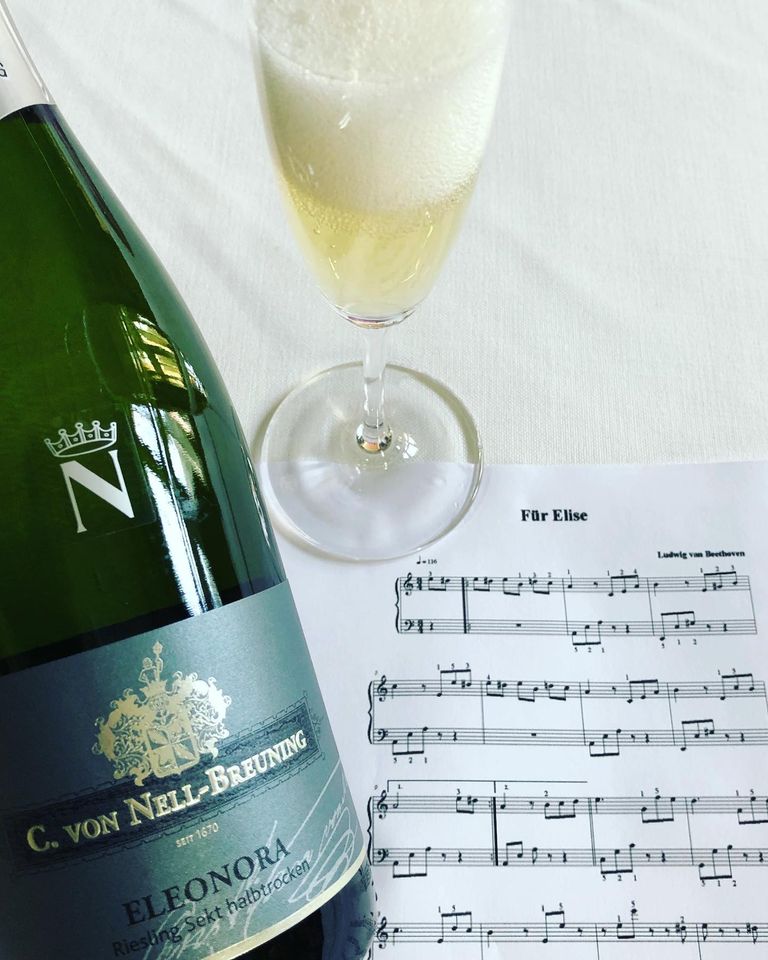 Weingut C. von Nell-Breuning "Eleonora" Riesling Sekt Halbtrocken (Off-Dry) 2017 (Beethoven's First Love, Traditional Method Riesling Sparkling)